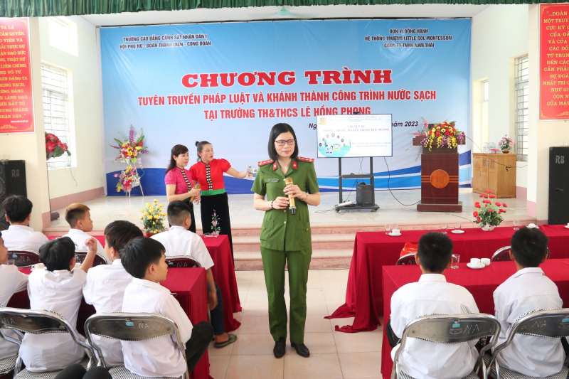 Trường Cao đẳng CSND I mang nước sạch về cho học sinh các bản vùng sâu Yên Bái -0
