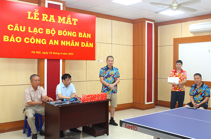 Sôi nổi lễ ra mắt CLB Bóng bàn Báo CAND -0