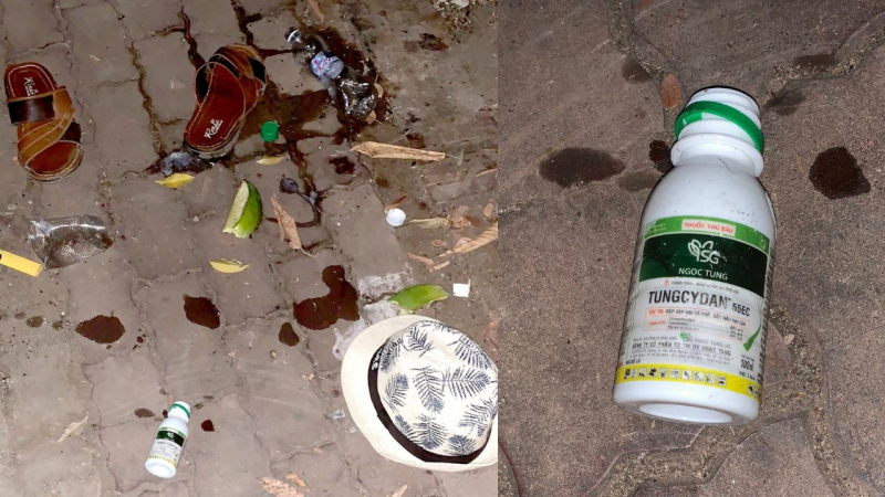 Phát hiện người đàn ông nằm co giật bên chai thuốc trừ sâu -0