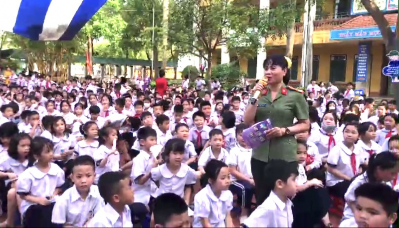 Trường Cao đẳng ANND I tuyên truyền về phòng chống bạo lực học đường cho học sinh tiểu học -0