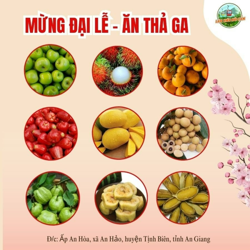 “Đại tiệc trên mây”: Cáp treo Núi Cấm - Buffet bánh dân gian, trái cây mừng lễ 30/4- 01/5 -0