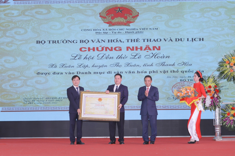 Lễ hội đền thờ Lê Hoàn được công nhận Di sản văn hóa phi vật thể Quốc gia -0