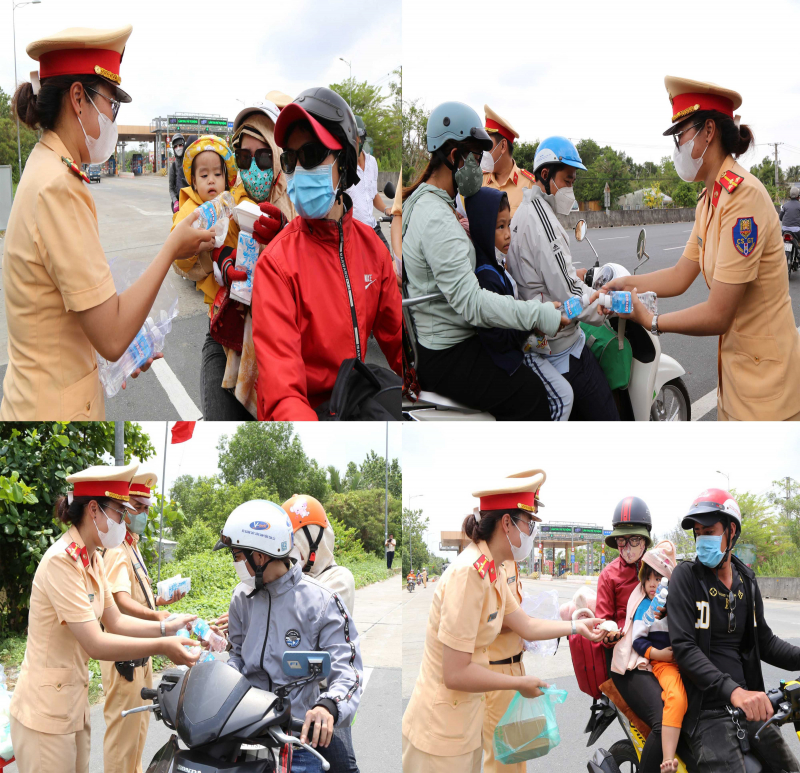 Người dân xúc động với tình cảm của CBCS Công an trên đường trở về sau kỳ nghỉ lễ -0