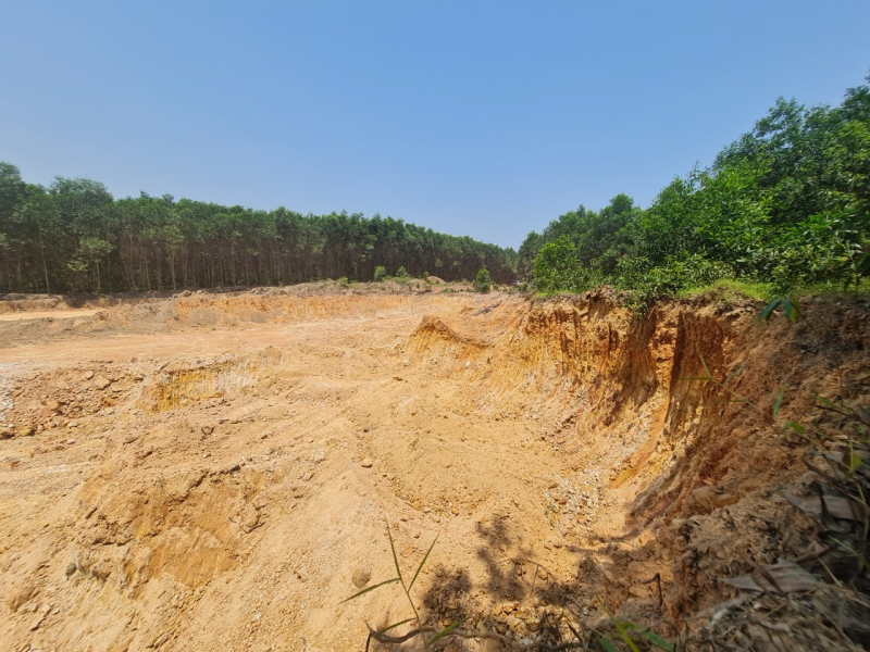 Lợi dụng nạo vét hồ thủy lợi để khai thác trái phép hàng chục nghìn m3 đất rừng -1