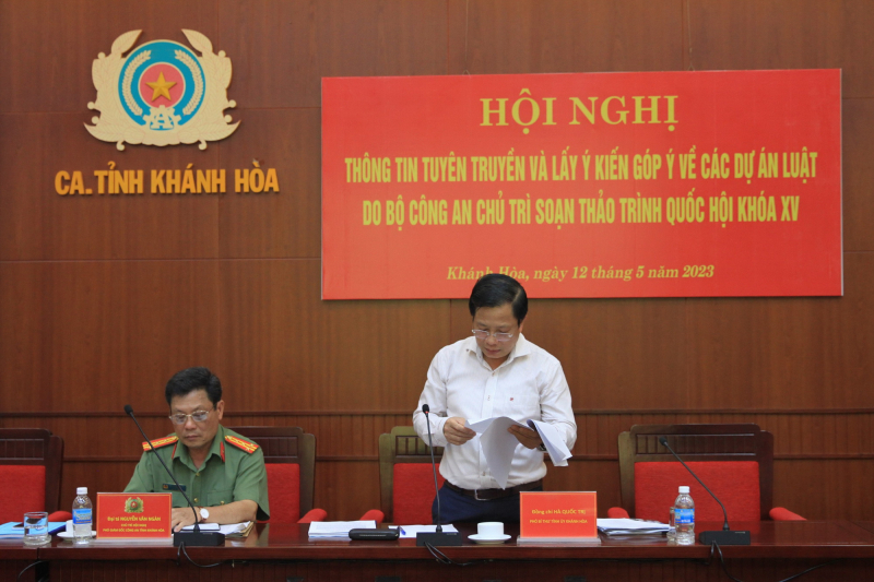 Công an tỉnh Khánh Hòa lấy ý kiến đóng góp 5 dự án Luật do Bộ Công an chủ trì soạn thảo -0