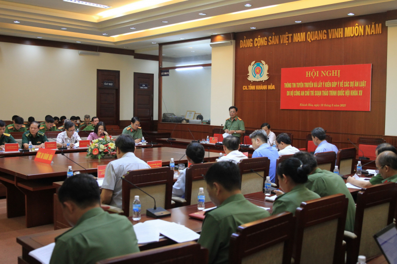 Công an tỉnh Khánh Hòa lấy ý kiến đóng góp 5 dự án Luật do Bộ Công an chủ trì soạn thảo -0