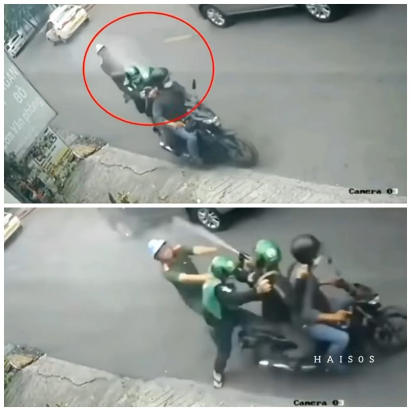 Trung úy Công an bị tấn công bằng hơi cay vẫn dũng cảm quật ngã tội phạm -0