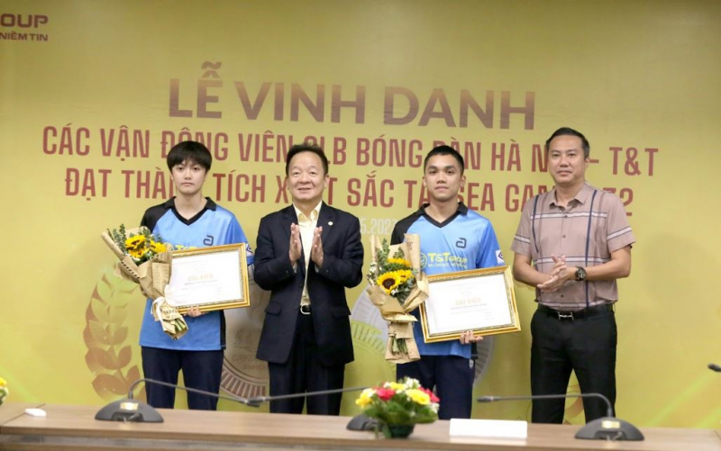 Tập đoàn T&T Group thưởng hơn 1 tỷ đồng cho kỳ tích bóng bàn Việt Nam tại SEA Games 32 -0