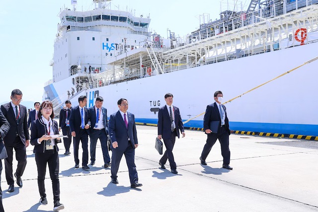 Chùm ảnh: Thủ tướng Phạm Minh Chính thăm Công viên Tưởng niệm Hòa Bình Hiroshima -0