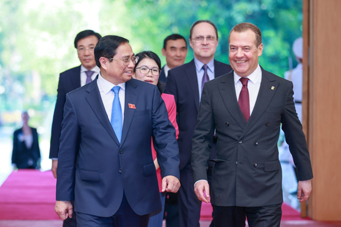 Thủ tướng Phạm Minh Chính tiếp Chủ tịch Đảng Nước Nga thống nhất, Phó Chủ tịch Hội đồng an ninh LB Nga Dmitry Medvedev -1