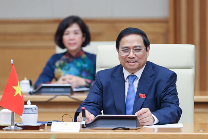 Thủ tướng Phạm Minh Chính tiếp Chủ tịch Đảng Nước Nga thống nhất, Phó Chủ tịch Hội đồng an ninh LB Nga Dmitry Medvedev -0