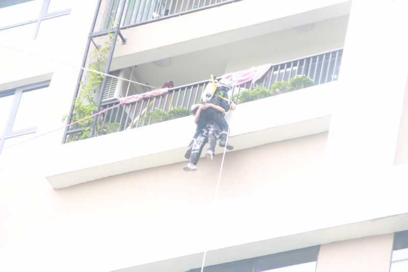 Diễn tập phòng cháy, chữa cháy và cứu nạn, cứu hộ Tây Hồ -0