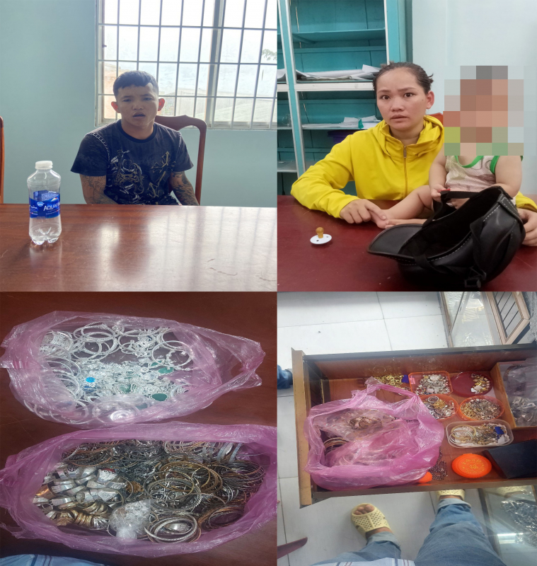 Cặp vợ chồng đột nhập tiệm nữ trang trộm tài sản 300 triệu đồng   -0