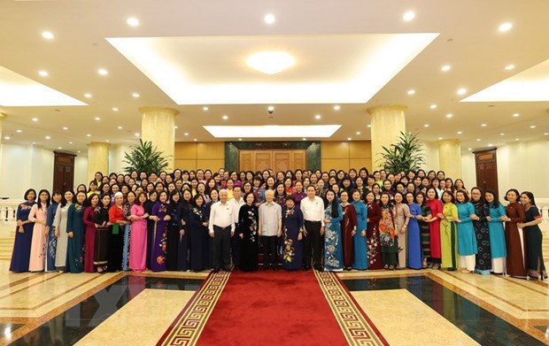 Tổng Bí thư gặp mặt Nhóm Nữ Đại biểu Quốc hội Việt Nam khóa XV -0