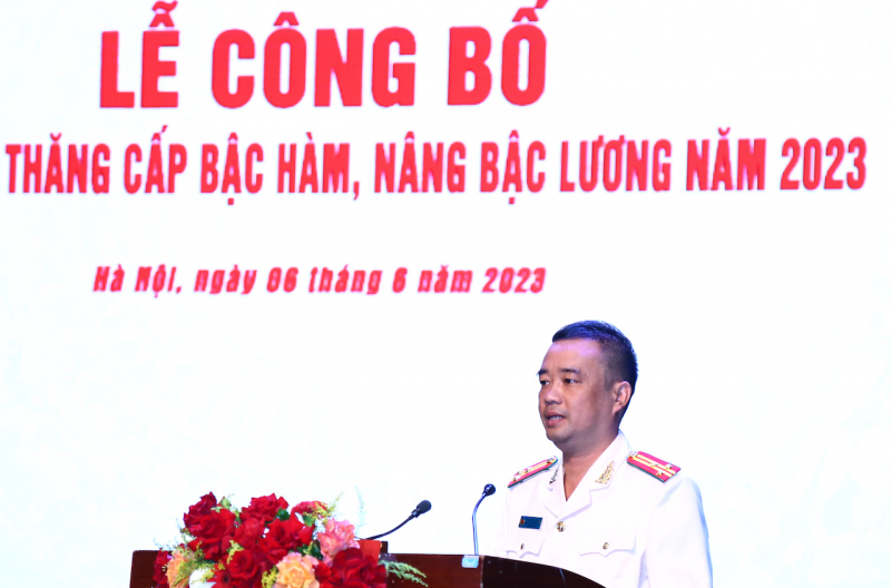 Cục Truyền thông CAND công bố Quyết định thăng cấp bậc hàm, nâng bậc lương năm 2023 -0