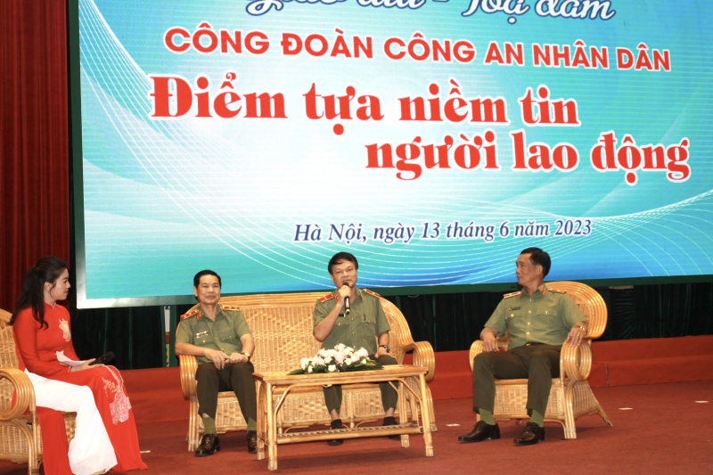 Giao lưu tọa đàm “Công đoàn CAND – điểm tựa niềm tin người lao động” -0