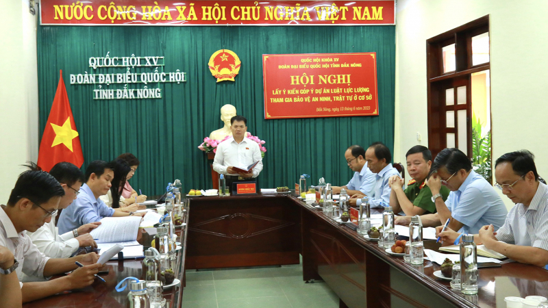 Đắk Nông: Tổ chức lấy ý kiến Dự án Luật Lực lượng tham gia bảo vệ an ninh, trật tự cơ sở -0