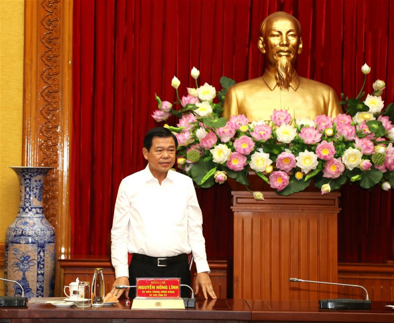 Ban Thường vụ Đảng ủy Công an Trung ương làm việc với Ban Thường vụ Tỉnh ủy Đồng Nai -0