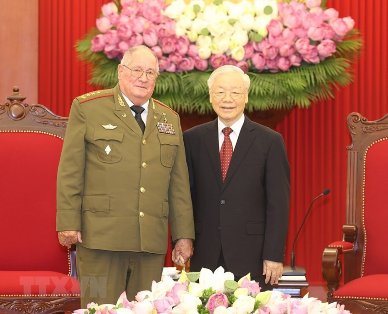 Tổng Bí thư Nguyễn Phú Trọng tiếp Bộ trưởng Bộ các lực lượng vũ trang Cách mạng Cuba -0