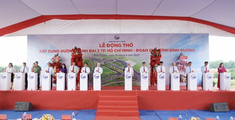 Đề nghị  ghi thời gian xuất bản lúc 14h00 ngày 29/6 _ Bình Dương tổ chức Lễ động thổ xây dựng đường Vành đai 3 -0