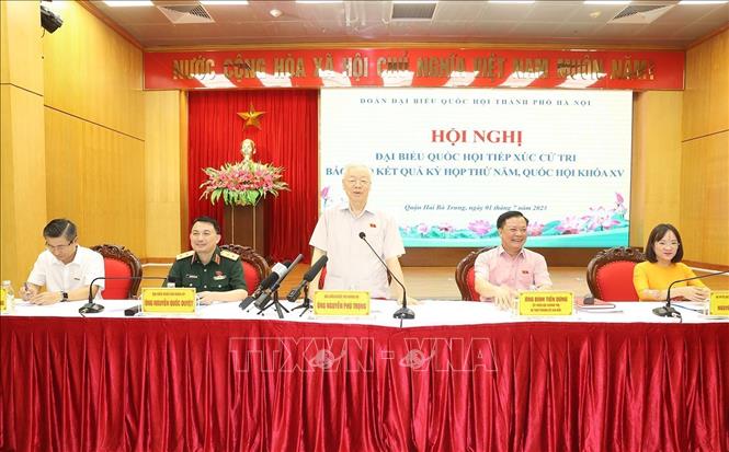 Tổng Bí thư Nguyễn Phú Trọng tiếp xúc cử tri Hà Nội -0