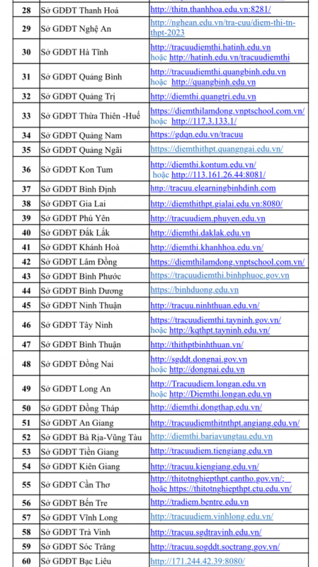 Hướng dẫn tra cứu điểm thi tốt nghiệp THPT 2023 -0