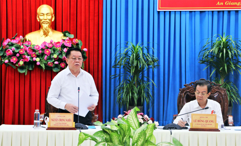 Đoàn kiểm tra của Ban Bí thư Trung ương triển khai kiểm tra Ban Thường vụ Tỉnh ủy An Giang -0