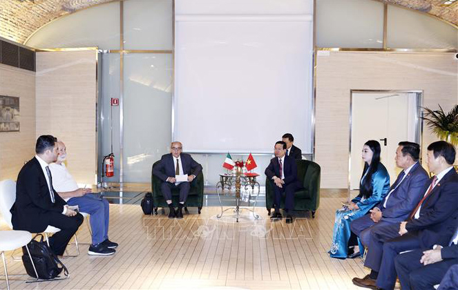 Chủ tịch nước Võ Văn Thưởng tiếp lãnh đạo các chính đảng tại Italy -0