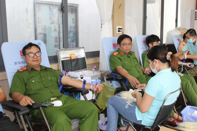 Công an TP Hồ Chí Minh tích cực hưởng ứng hiến máu tình nguyện vì đồng đội thân yêu -0