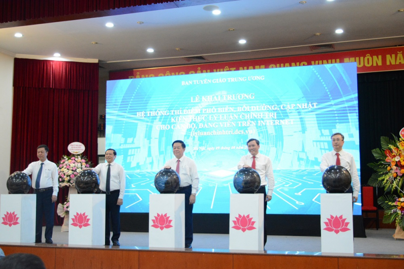 Khai trương Hệ thống thí điểm phổ biến, bồi dưỡng, cập nhật kiến thức lý luận chính trị cho cán bộ, đảng viên trên Internet -0