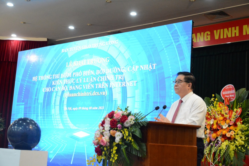 Khai trương Hệ thống thí điểm phổ biến, bồi dưỡng, cập nhật kiến thức lý luận chính trị cho cán bộ, đảng viên trên Internet -0