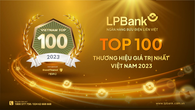 LPBank được vinh danh Top 100 thương hiệu giá trị nhất Việt Nam 2023 -1