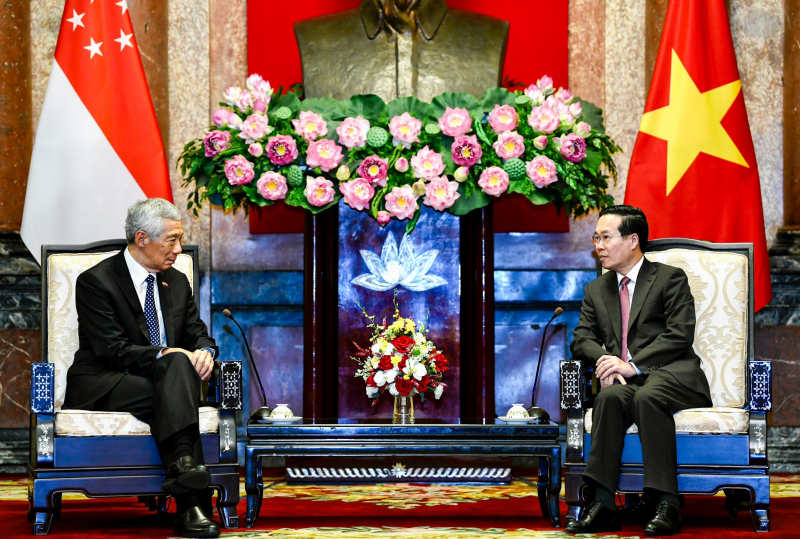 Chủ tịch nước Võ Văn Thưởng tiếp Thủ tướng Singapore Lý Hiển Long -0
