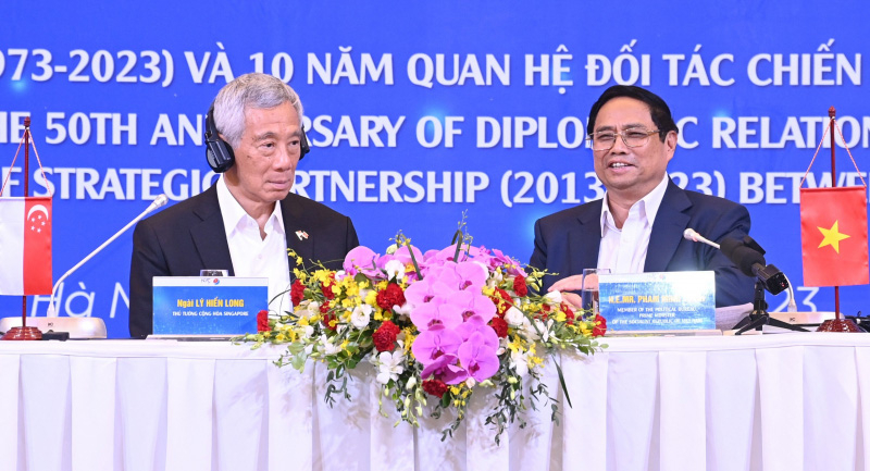 Thủ tướng Phạm Minh Chính và Thủ tướng Lý Hiển Long đối thoại với lãnh đạo trẻ Việt Nam – Singapore -0