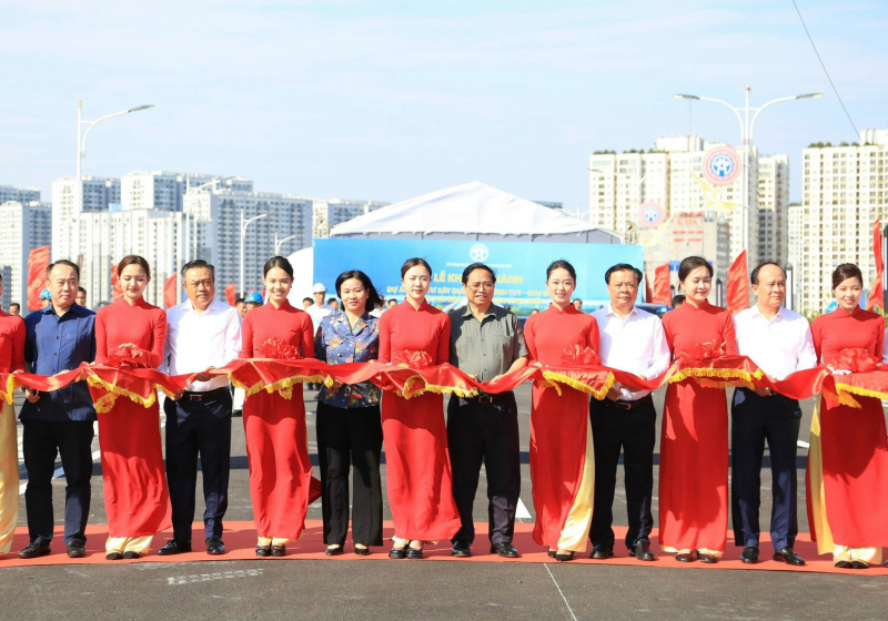 Thủ tướng Chính phủ cắt băng khánh thành Cầu Vĩnh Tuy giai đoạn 2 -0