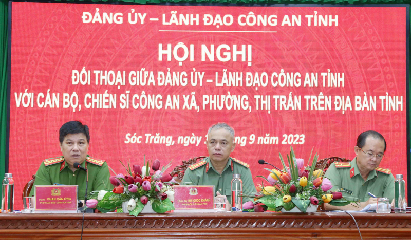 Lãnh đạo Công an tỉnh Sóc Trăng đối thoại với Công an xã, phường, thị trấn  -0