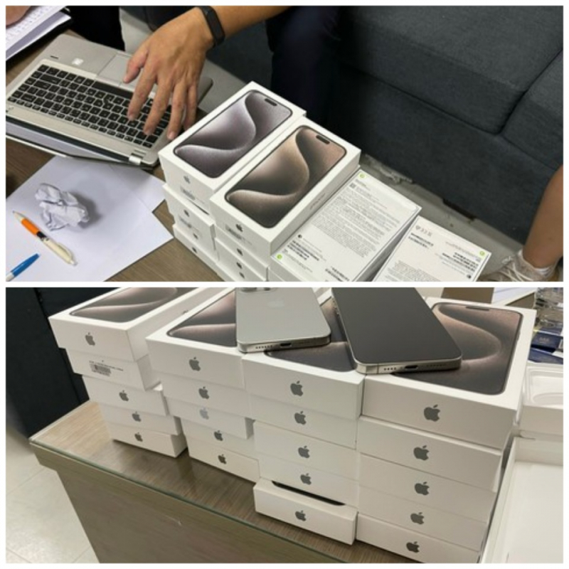 Buôn lậu lô điện thoại Iphone 15 Promax trị giá 900 triệu đồng từ Singapore về Việt Nam -0