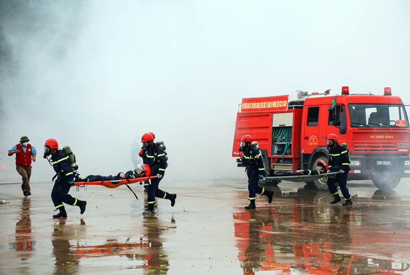 Sơn La tổ chức diễn tập phương án chữa cháy tại KCN Mai Sơn -0