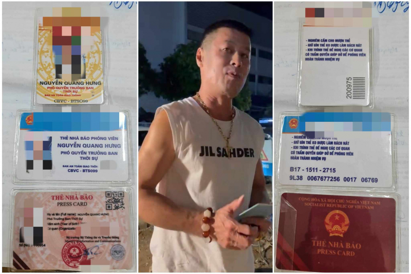 Tài xế vi phạm nồng độ cồn, sử dụng thẻ nhà báo giả -0