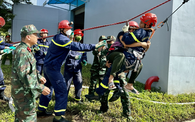 Quảng Ngãi thực tập phương án chữa cháy và cứu nạn, cứu hộ cấp tỉnh -1