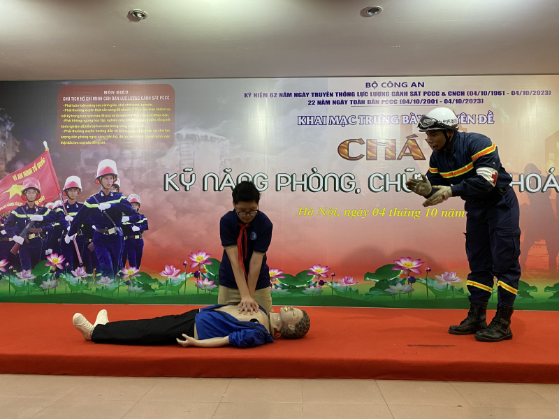 Nơi trưng bày. trải nghiệm  “Cháy - kỹ năng phòng, chữa và thoát nạn” -0