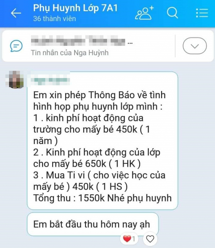 Một trường học ở TP Hồ Chí Minh vẫn thu “quỹ lớp, quỹ trường” -0