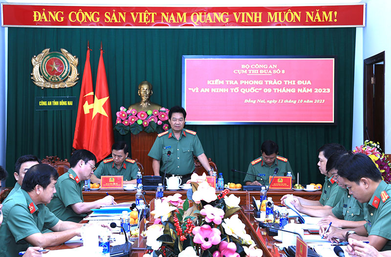 Cụm thi đua số 8 - Bộ Công an kiểm tra thực hiện phong trào thi đua “Vì An ninh Tổ quốc” 9 tháng đầu năm 2023 -0