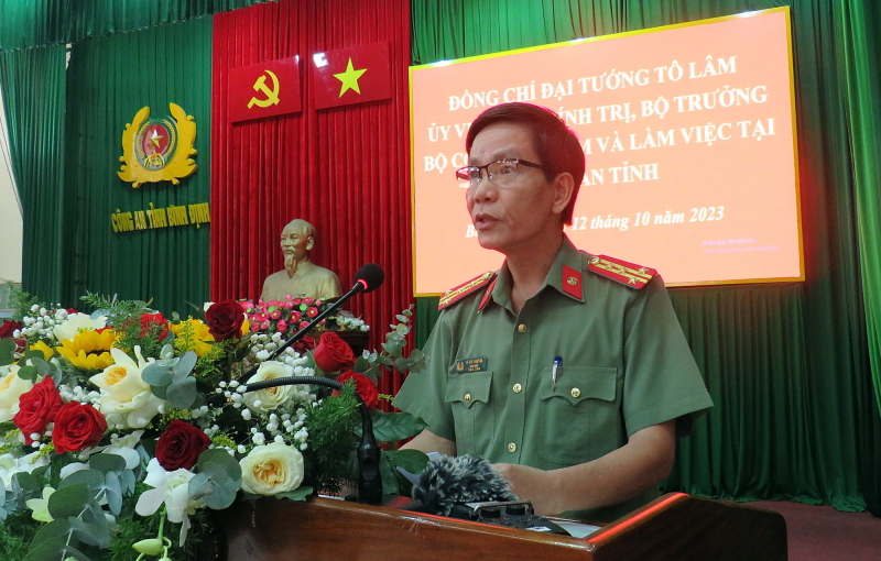 Bộ trưởng Tô Lâm làm việc với Công an tỉnh Bình Định -0