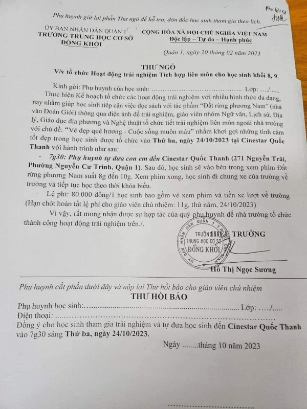 Thông tin về Thư ngỏ vận động học sinh xem phim “Đất rừng phương Nam” -0
