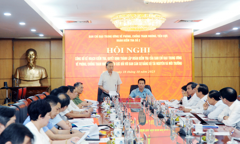 Công bố kế hoạch kiểm tra đối với Ban cán sự đảng Bộ Tài nguyên và Môi trường -0