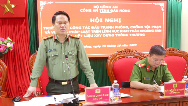 Công an Đắk Nông quyết liệt xử lý vi phạm pháp luật trên lĩnh vực khai thác khoáng sản   -0