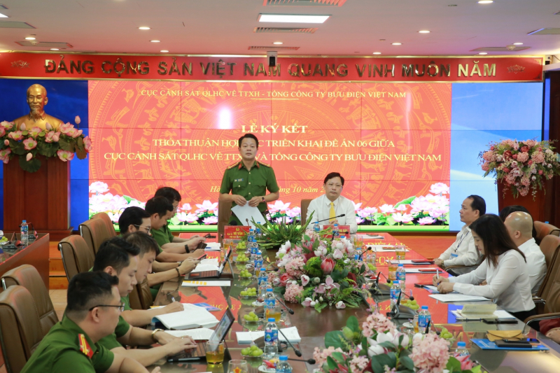 Cục Cảnh sát Quản lý hành chính và trật tự xã hội hợp tác triển khai Đề án 06 với Tổng Công ty Bưu Điện Việt Nam -0