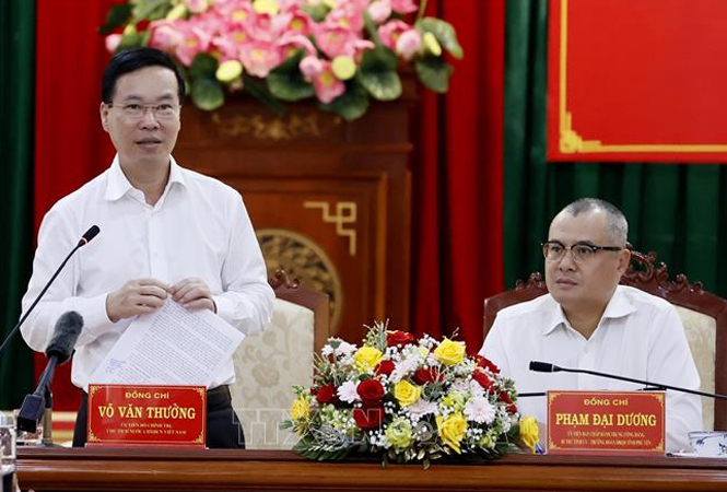 Chủ tịch nước Võ Văn Thưởng làm việc với lãnh đạo chủ chốt tỉnh Phú Yên -0