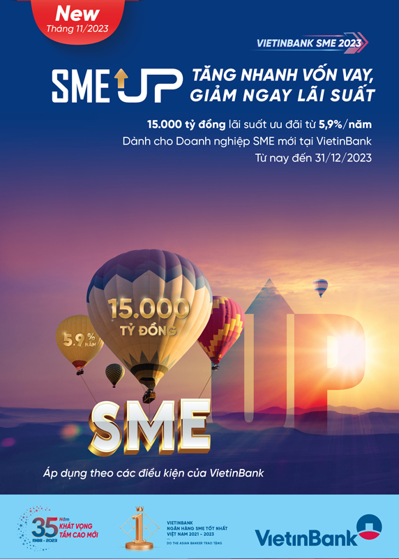 VietinBank tiếp tục giảm lãi suất cho vay doanh nghiệp vừa và nhỏ, chỉ từ 5,9%/năm -0